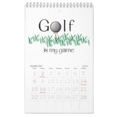 GOLF typography 2026 Hanging Wall カレンダー (2月 2026)