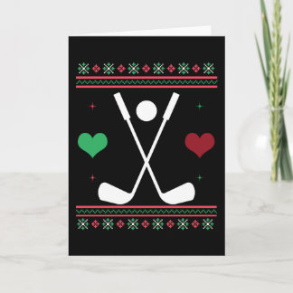 Golf Ugly Christmas Sweater Golfers Xmas カード
