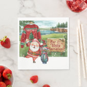 Golf Ugly Sweater Christmas Party  スタンダードランチョンナプキン (インサイチュ)
