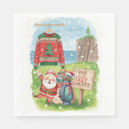 Golf Ugly Sweater Christmas Party  スタンダードランチョンナプキン