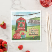 Golf Ugly Sweater Christmas Party スタンダードランチョンナプキン (インサイチュ)