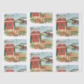 Golf Ugly Sweater Christmas Party with Santa Claus 薄葉紙 (正面)