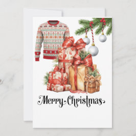 Golf Ugly Sweater themed for golfer Christmas  シーズンカード
