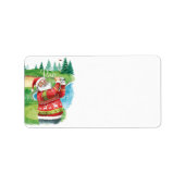 Golf Ugly Sweater themed for golfer Christmas  ラベル (正面)