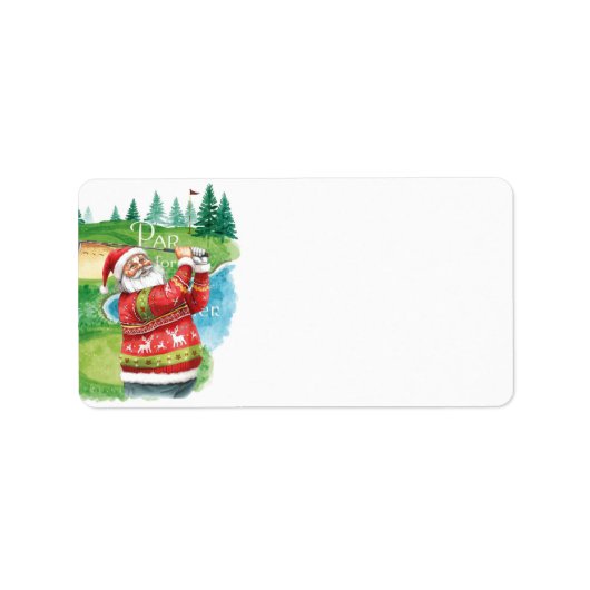 Golf Ugly Sweater themed for golfer Christmas  ラベル (正面)