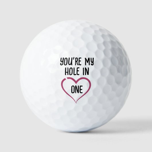 Golf Valentines Day Gifts For Golfer Love Couple ゴルフボール (正面)