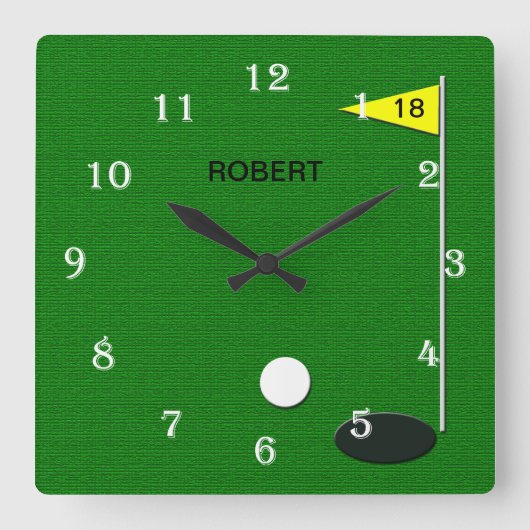 Golf Wall Clock スクエア壁時計 (正面)