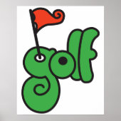Golf Wangの鮮やかな緑と赤 ポスター (正面)