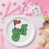 Golf Wang Vibrant Green and Red ペーパープレート (パーティー)