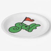 Golf Wang Vibrant Green and Red ペーパープレート (アングル)