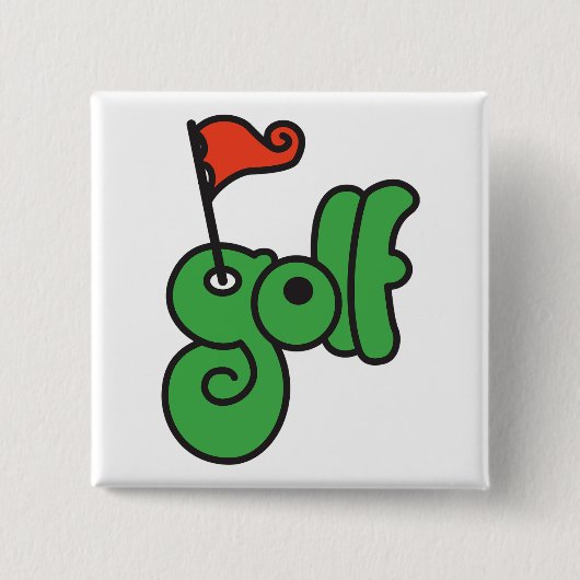 Golf Wang Vibrant Green and Red 缶バッジ (正面)