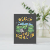 Golf Weapon of Grass Destruction Art ポストカード (スタンド正面)