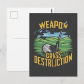 Golf Weapon of Grass Destruction Art ポストカード (正面/裏面)