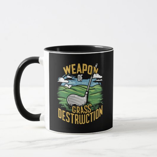 Golf Weapon of Grass Destruction Art マグカップ (左)