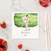 Golf wedding Birde and Groom on Putting Green スタンダードカクテルナプキン (インサイチュ)