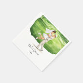 Golf wedding Birde and Groom on Putting Green スタンダードカクテルナプキン (角)
