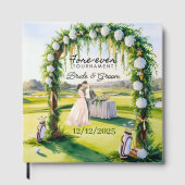 GOLF Wedding  Bride and Groom Golfer Golf Balls ゲストブック (正面)