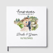 GOLF Wedding  Bride and Groom Golfer Golf Balls ゲストブック (正面)