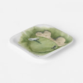 Golf wedding bride groom golf ball tee with love ペーパープレート (傾斜あり)