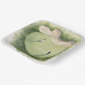 Golf wedding bride groom golf ball tee with love ペーパープレート (傾斜あり)