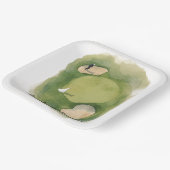 Golf wedding bride groom golf ball tee with love ペーパープレート (傾斜あり)