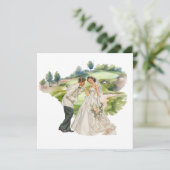 Golf wedding Bride & Groom on Golf Course card (スタンド正面)