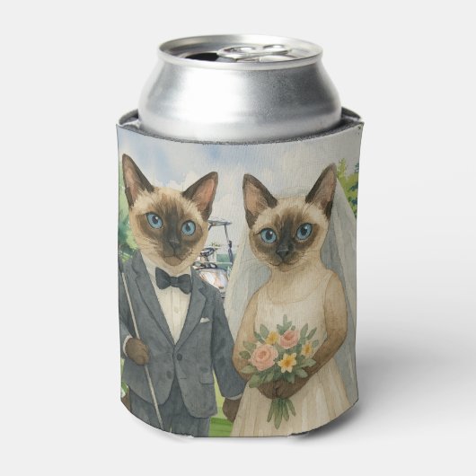 Golf Wedding for Cat Lovers on the course 缶クーラー (缶正面)