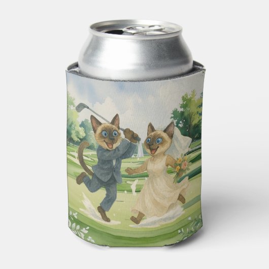 Golf Wedding for Cat Lovers on the course 缶クーラー (缶正面)