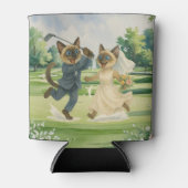 Golf Wedding for Cat Lovers on the course 缶クーラー (正面)