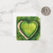 Golf wedding golf heart shape  ノートカード (正面/裏面インサイチュ)