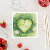 Golf wedding heart shaped golf course スタンダードカクテルナプキン (インサイチュ)