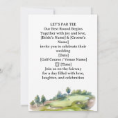 Golf Wedding Invitation card with bride and groom 招待状 (裏面)