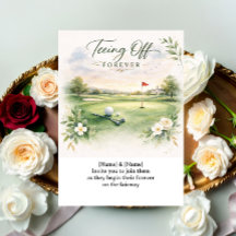GOLF WEDDING Let’s Par-Tee Golf Party Invitation 