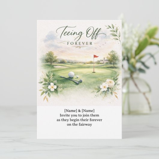 GOLF WEDDING Let’s Par-Tee Golf Party Invitation  招待状 (スタンド正面)