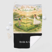 Golf Wedding Lucky in Love St. Patrick's Day theme ゴルフタオル (インサイチュ)