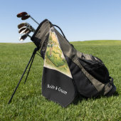 Golf Wedding Lucky in Love St. Patrick's Day theme ゴルフタオル (グリーン)