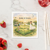 Golf Wedding Lucky in Love St. Patrick's Day theme スタンダードカクテルナプキン (インサイチュ)