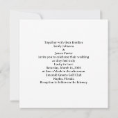 Golf Wedding Lucky in Love St. Patrick's Day theme 招待状 (裏面)