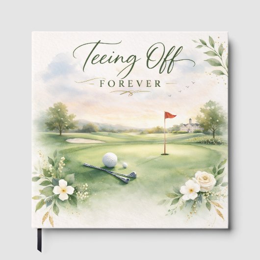 Golf Wedding Napkins | Teeing Off Forever Country ゲストブック (正面)
