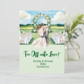 Golf Wedding on the golf course 招待状 (スタンド正面)