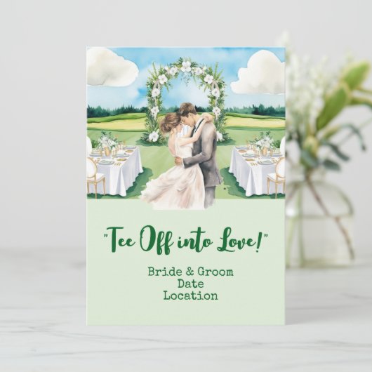 Golf Wedding on the golf course 招待状 (スタンド正面)