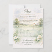 Golf Wedding RSVP Card | Teeing Off Forever  (正面)