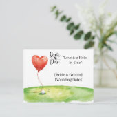 Golf Wedding Save the Date Elegant Golf Course  ポストカード (スタンド正面)