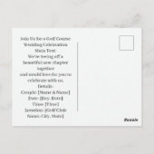 Golf Wedding Save the Date Elegant Golf Course  ポストカード (裏面)
