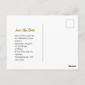 Golf Wedding Save the Date Invitation ポストカード (裏面)
