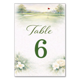 Golf Wedding Table Number Card テーブルナンバー