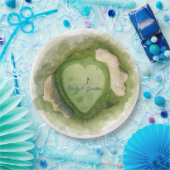 Golf wedding text bride groom on putting green ペーパープレート (パーティー)