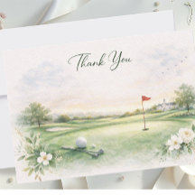 GOLF WEDDING thank you card 