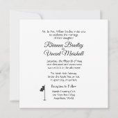 Golf Wedding Theme White Invitations 招待状 (正面)