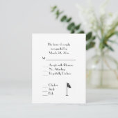Golf Wedding Theme White Menu RSVP (スタンド正面)